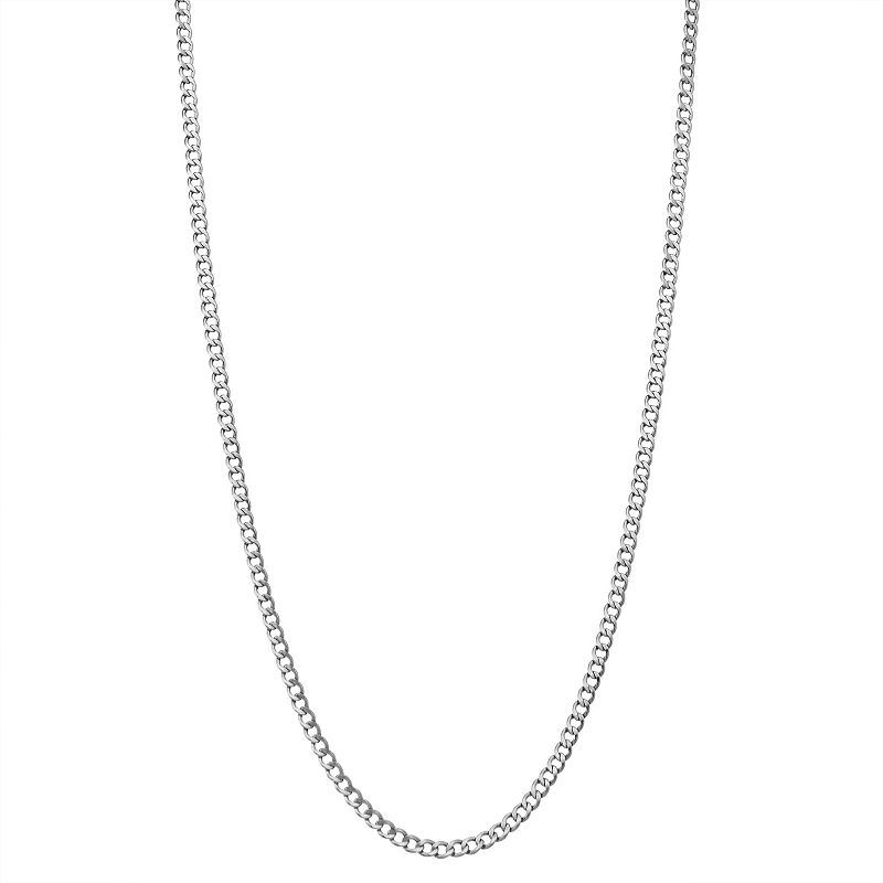 14k Gold Curb Chain Necklace, Womens, Size: 18, White