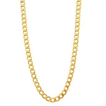 Jordan Blue Men's 14k Gold Cuban Curb Chain Necklace