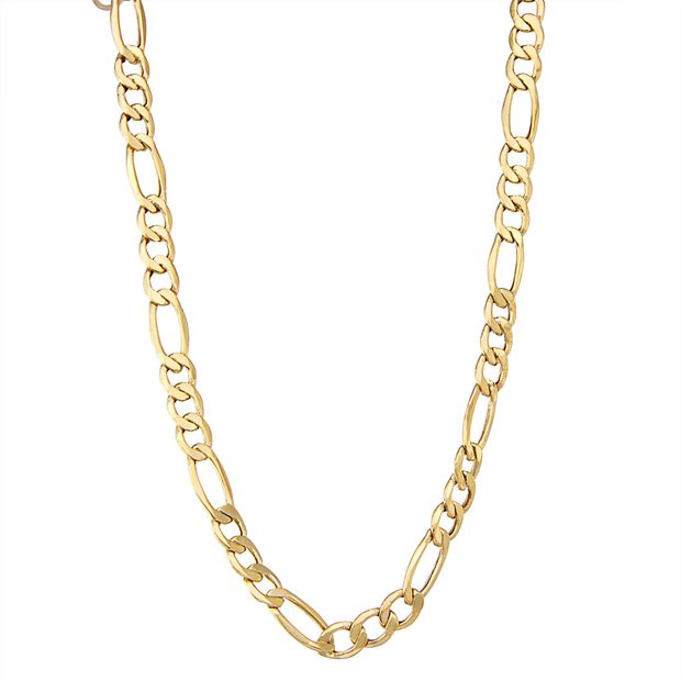 Jordan Blue Men's 14K Gold Figaro Chain Necklace, Size: 24, Yellow