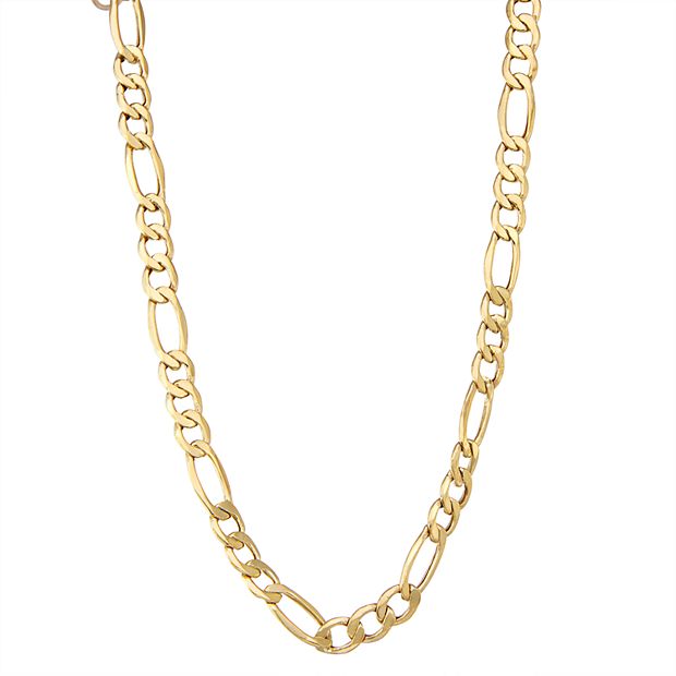 Mens gold deals necklace figaro