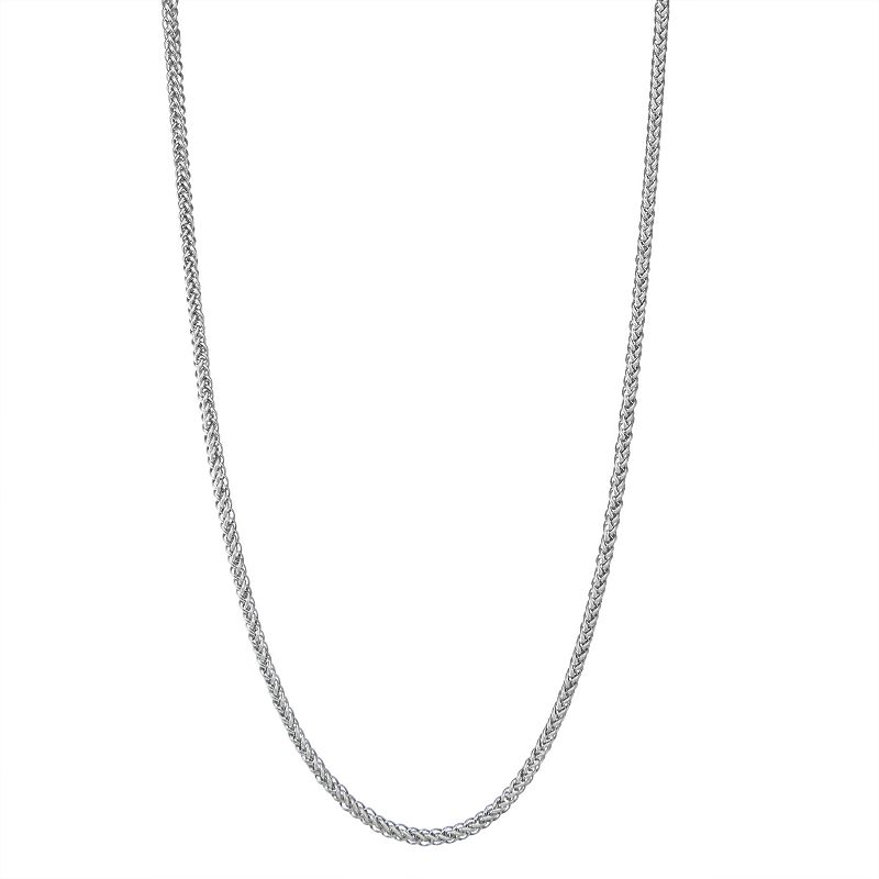 Mens 14k Gold Wheat Chain Necklace, Size: 20, White