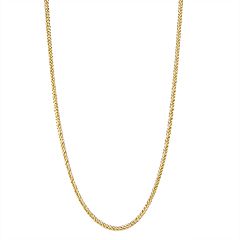 Sterling Silver Wheat Chain Necklace - 24-in. - Men