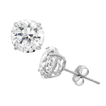 Designs by Gioelli 14k Gold 6MM Cubic Zirconia Stud Earrings