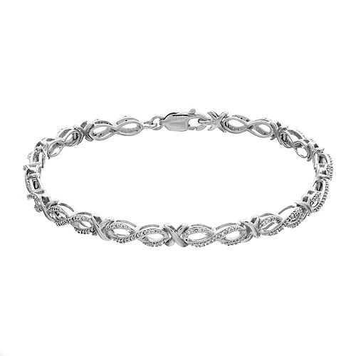 1/4 Carat T.W. Diamond Sterling Silver Bracelet