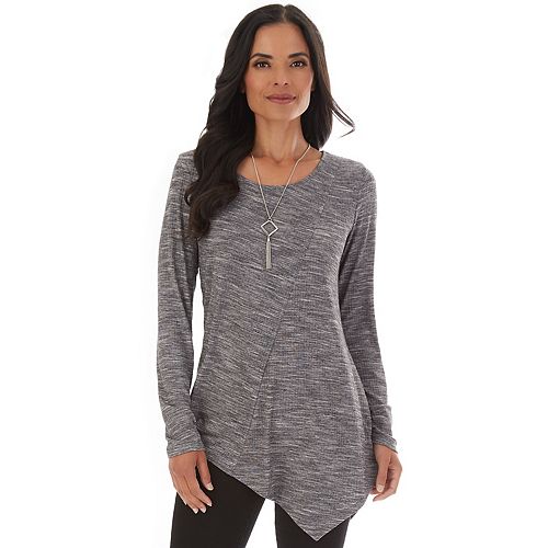 Women's Apt. 9® Long Sleeve Asymmetrical Shirt