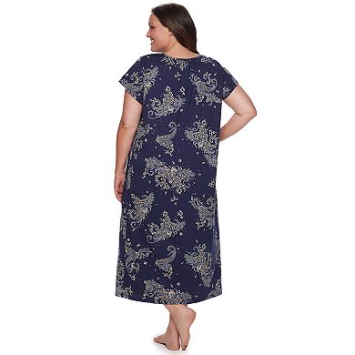 Plus Size Croft & Barrow® Smocked Nightgown