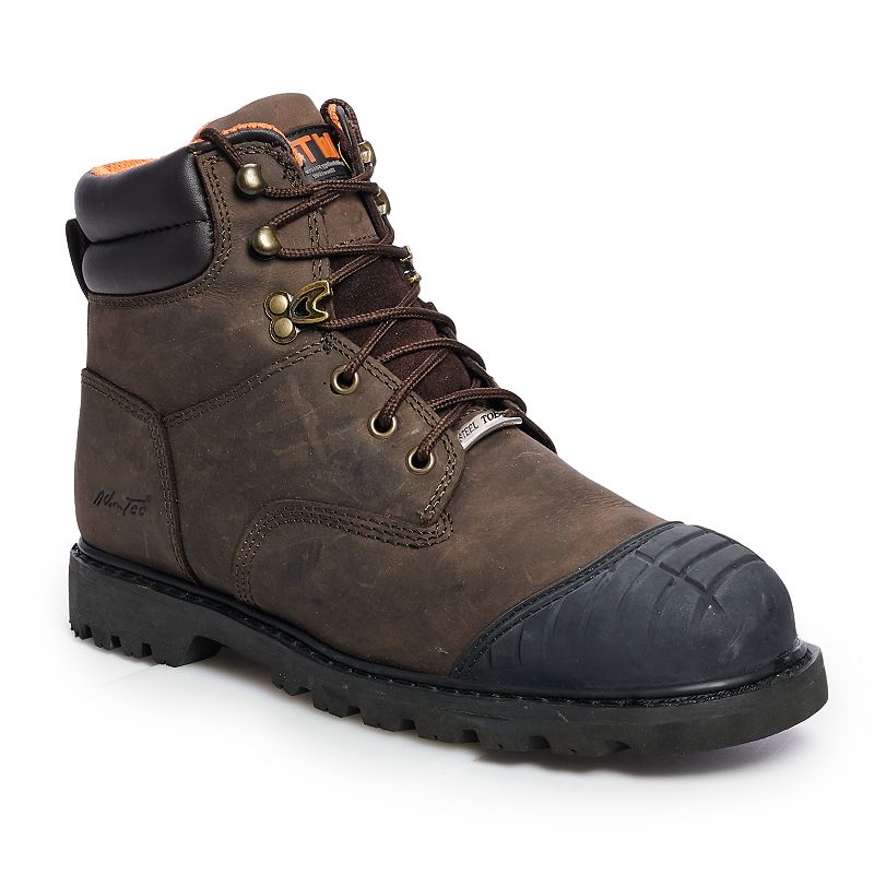 AdTec 1018 Mens Steel Toe Work Boots, Size: Medium (13), Brown