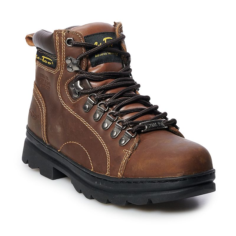 AdTec 1977 Mens Steel Toe Hiking Boots, Size: 7 Wide, Brown