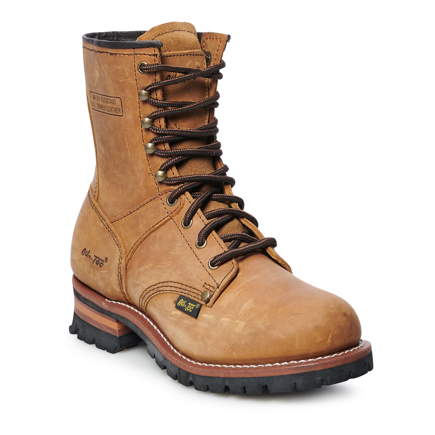 logger steel toe work boots