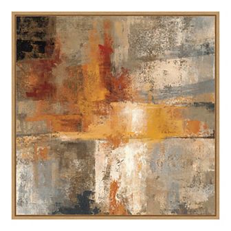 Amanti Art Silver & Amber Crop Framed Canvas Wall Art