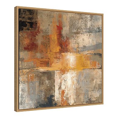 Amanti Art Silver & Amber Crop Framed Canvas Wall Art