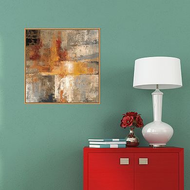 Amanti Art Silver & Amber Crop Framed Canvas Wall Art