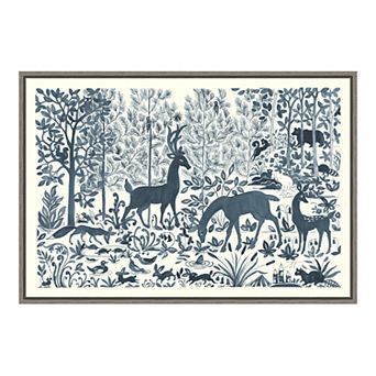 Amanti Art Forest Life I Framed Canvas Wall Art
