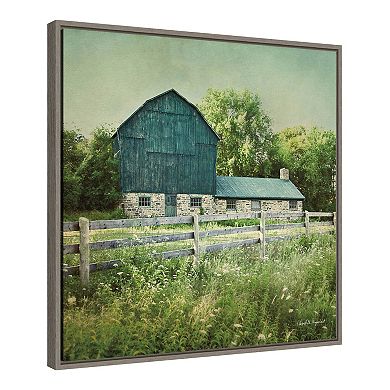 Amanti Art Blissful Country III Barn Framed Canvas Wall Art