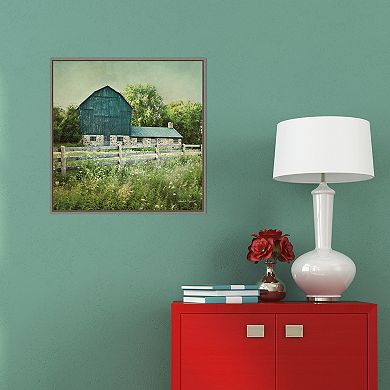 Amanti Art Blissful Country III Barn Framed Canvas Wall Art