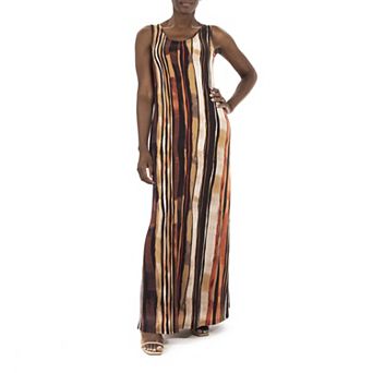 Women's Nina Leonard Printed High-Low Maxi Dress