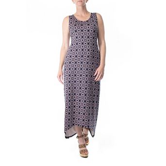 Women's Nina Leonard Printed High-Low Maxi Dress