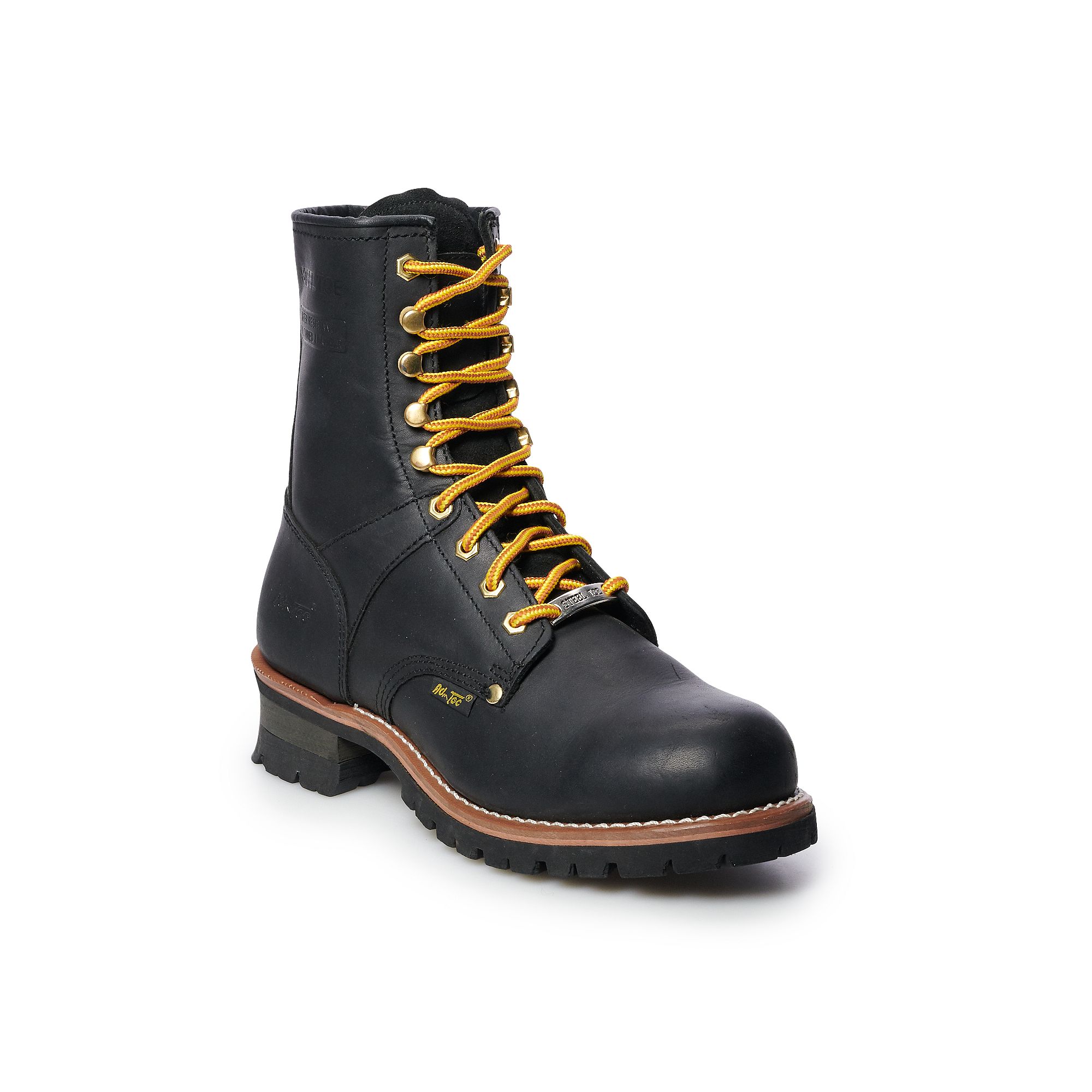 AdTec 1428 Mens Water Resistant Steel Toe Logger Work Boots, Size: 8 Mediu