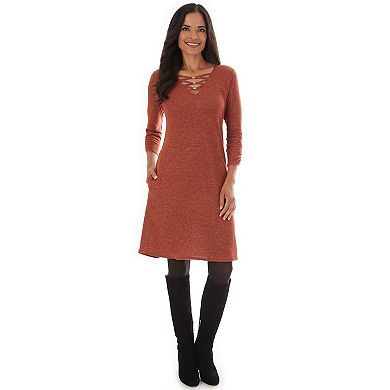 Women's Apt. 9® Criss-Cross V-Neck Swing Dress