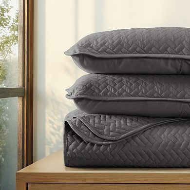 Home Collection Premium Herring Ultra Soft Quilted Coverlet Set