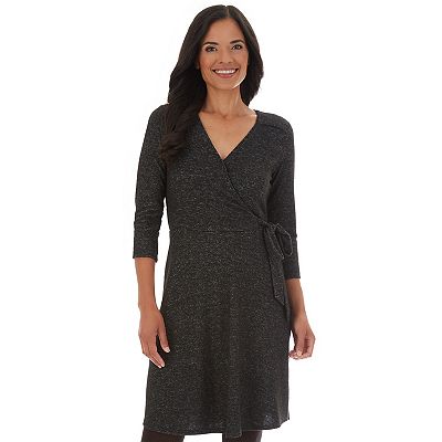 Women's Apt. 9 Three-Quarter Sleeve Wrap Dress