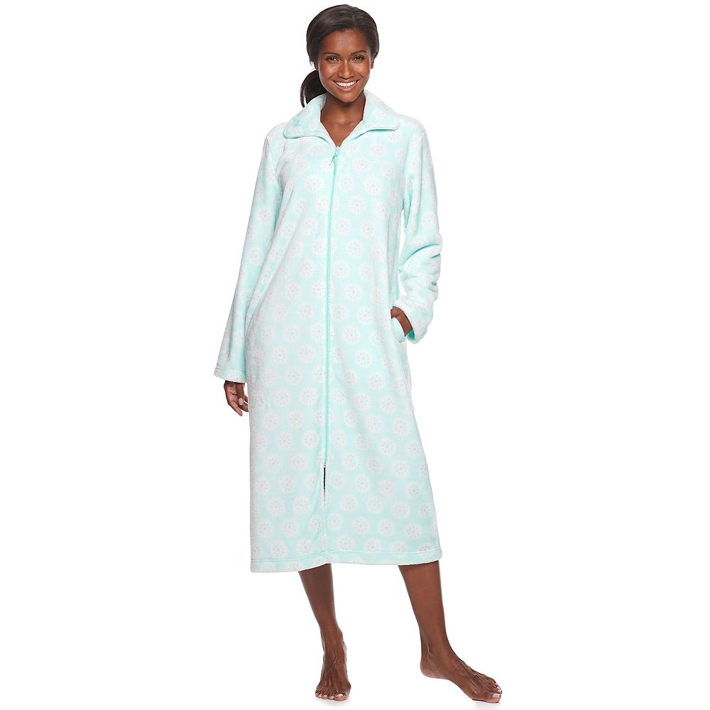 Women's Croft & Barrow® Zip-Front Plush Robe