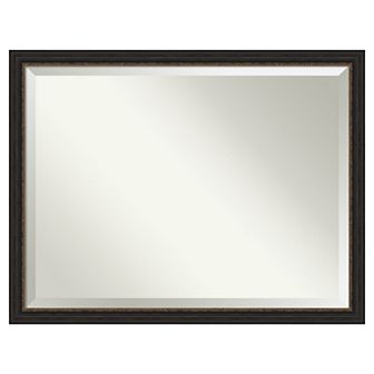 Amanti Art Narrow Bronze Bathroom Vanity Wall Mirror