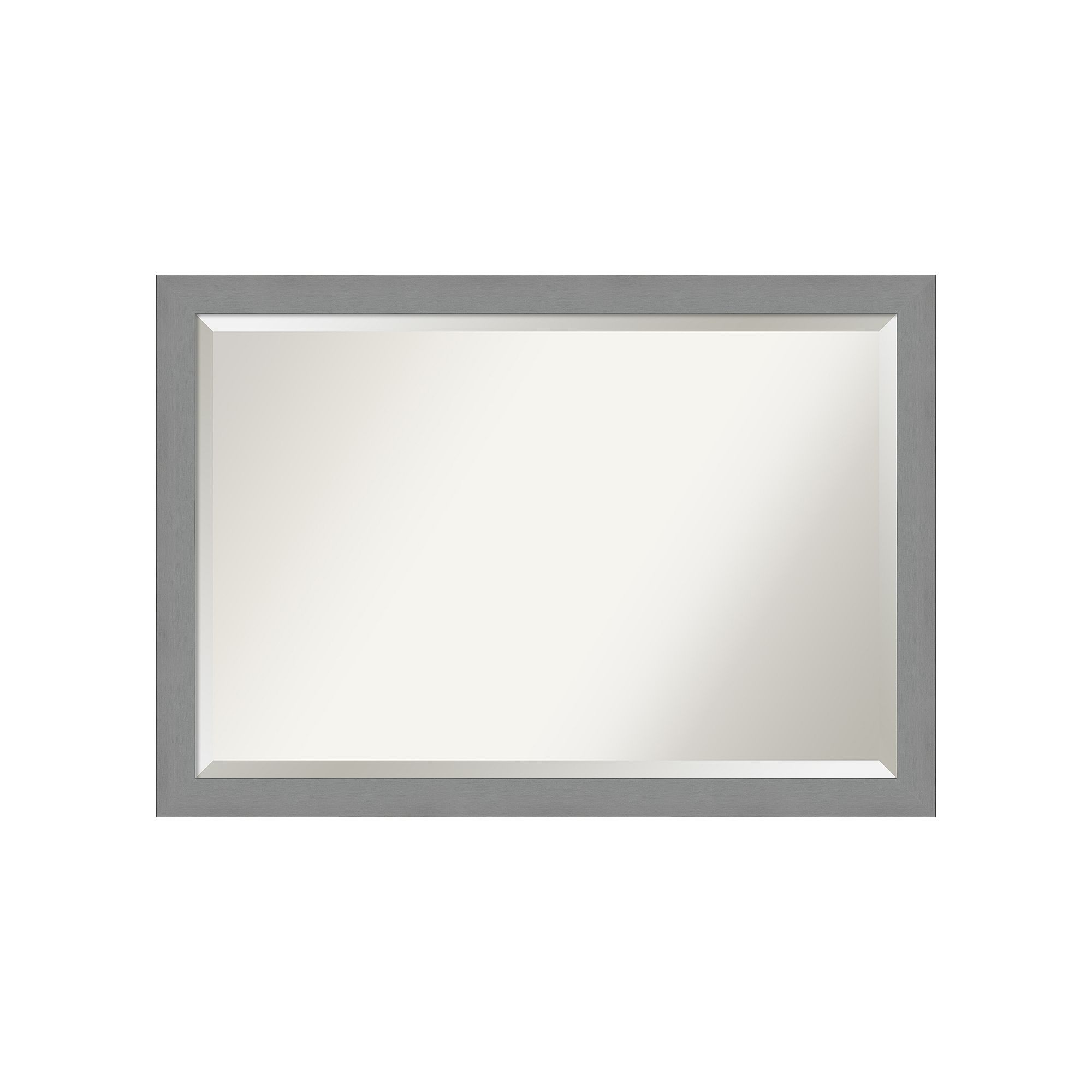 Amanti Art Brushed Nickel Bathroom Vanity Wall Mirror