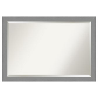 Amanti Art Brushed Nickel Bathroom Vanity Wall Mirror