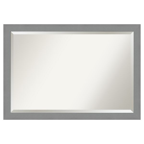 Amanti Art Brushed Nickel Bathroom Vanity Wall Mirror