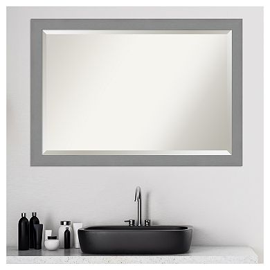 Amanti Art Brushed Nickel Bathroom Vanity Wall Mirror