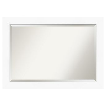 Amanti Art Cabinet White Bathroom Vanity Wall Mirror