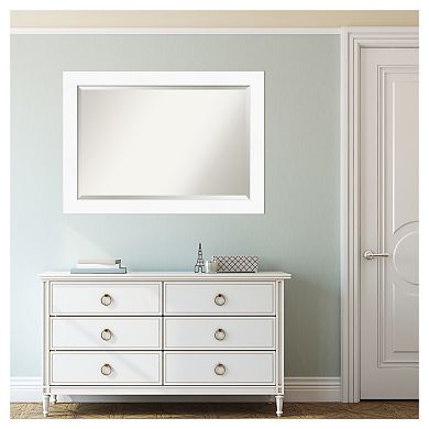 Amanti Art Cabinet White Bathroom Vanity Wall Mirror