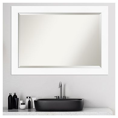 Amanti Art Cabinet White Bathroom Vanity Wall Mirror