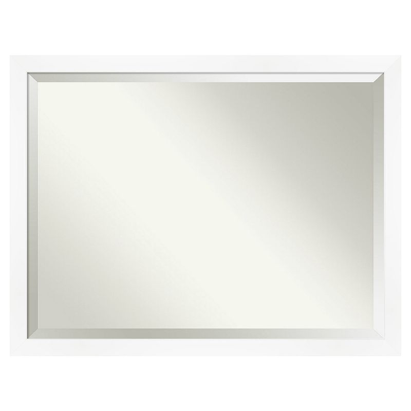 Amanti Art Narrow Cabinet White Bathroom Vanity Wall Mirror, 43X33