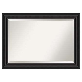 Amanti Art Colonial Black Bathroom Vanity Wall Mirror