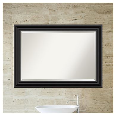 Amanti Art Colonial Black Bathroom Vanity Wall Mirror