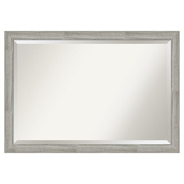 Amanti Art Narrow Dove Greywash Bathroom Vanity Wall Mirror