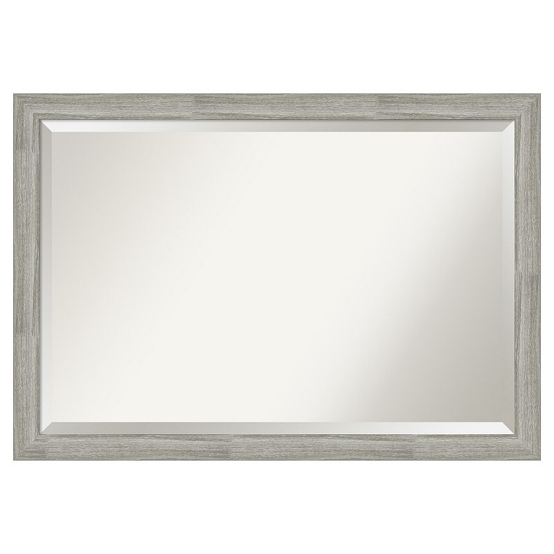Amanti Art Narrow Dove Greywash Bathroom Vanity Wall Mirror, 32X26