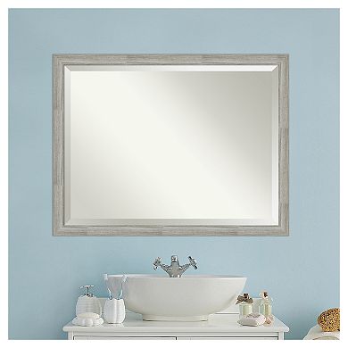 Amanti Art Narrow Dove Greywash Bathroom Vanity Wall Mirror