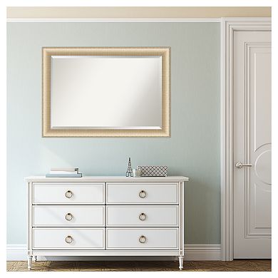 Amanti Art Elegant Honey Brushed Bathroom Vanity Wall Mirror