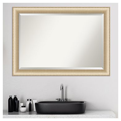 Amanti Art Elegant Honey Brushed Bathroom Vanity Wall Mirror