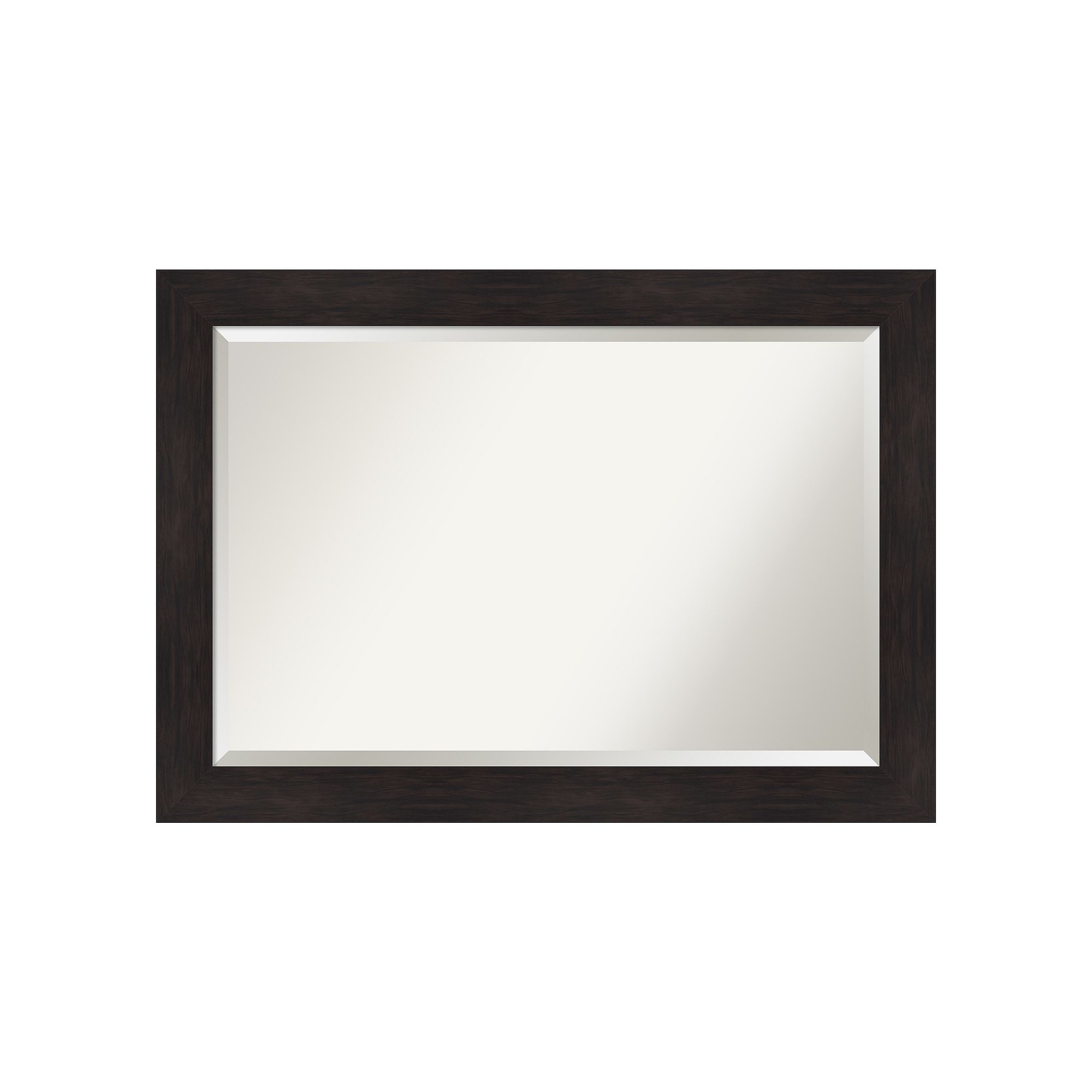 Amanti Art Espresso Bathroom Vanity Wall Mirror, Brown