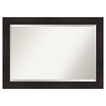 Amanti Art Espresso Bathroom Vanity Wall Mirror