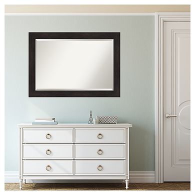 Amanti Art Espresso Bathroom Vanity Wall Mirror