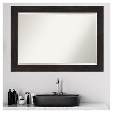Amanti Art Espresso Bathroom Vanity Wall Mirror