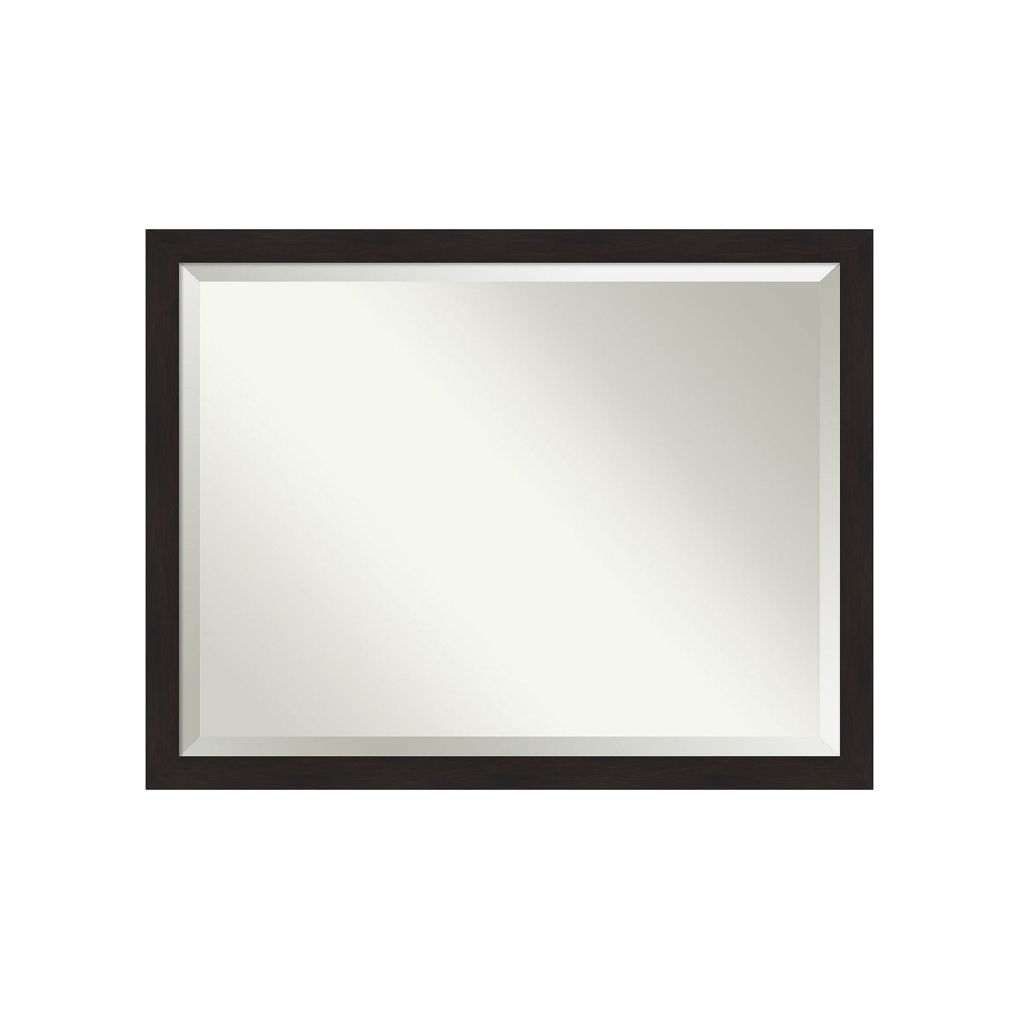 Amanti Art Narrow Espresso Bathroom Vanity Wall Mirror, Brown