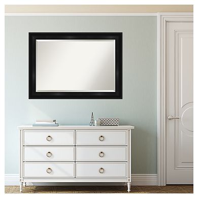 Amanti Art Grand Black Bathroom Vanity Wall Mirror