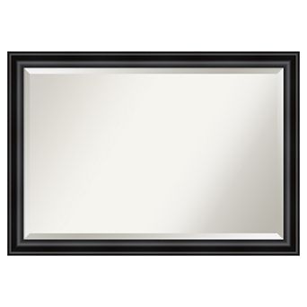 Amanti Art Narrow Grand Black Bathroom Vanity Wall Mirror