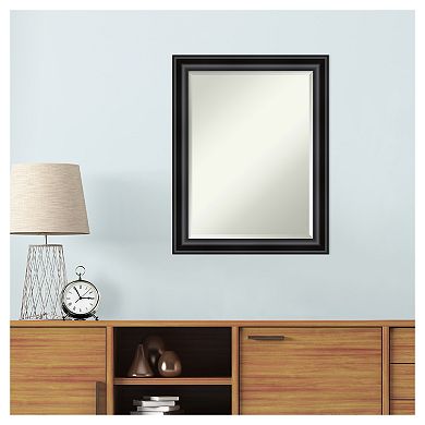 Amanti Art Narrow Grand Black Bathroom Vanity Wall Mirror